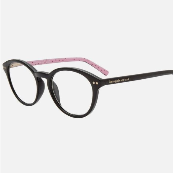 Kate Spade Kinslee Round 48MM Reading Glasses- Black main image 14